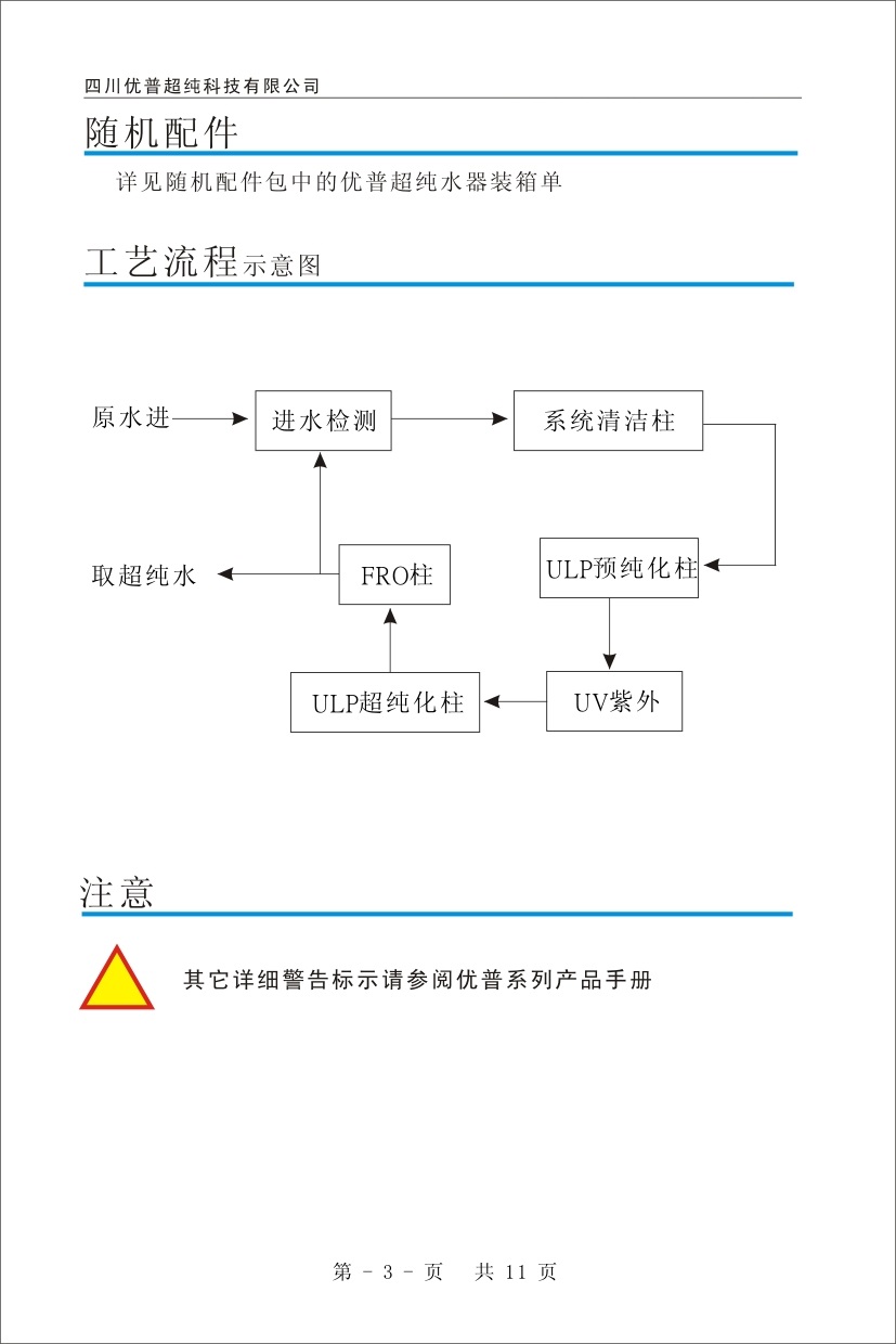 優(yōu)普ULPHW超純水機(jī)使用說(shuō)明書(shū)